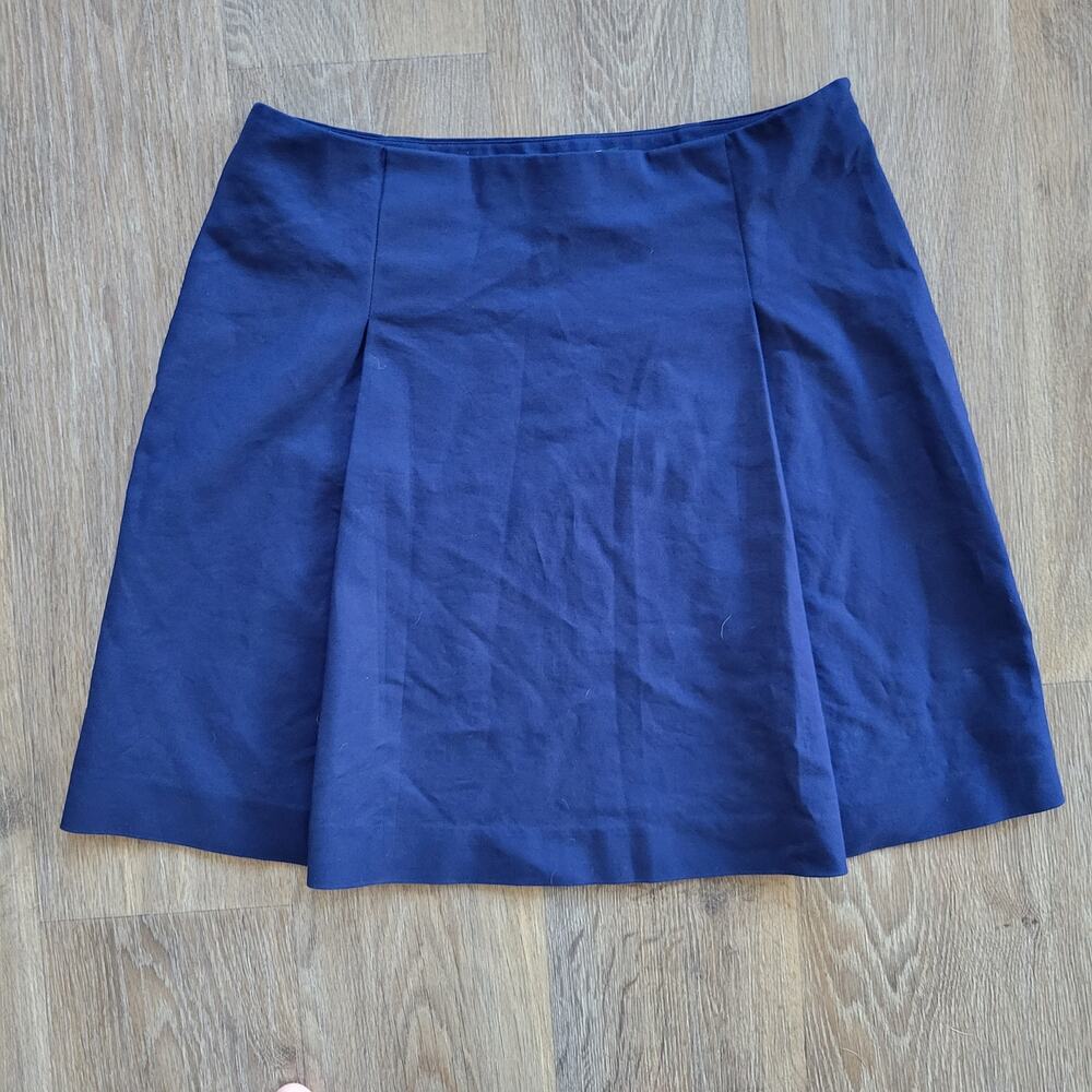 Lauren Ralph Lauren  A-Line Skirt Navy Blue Pleated Skirt Size 8